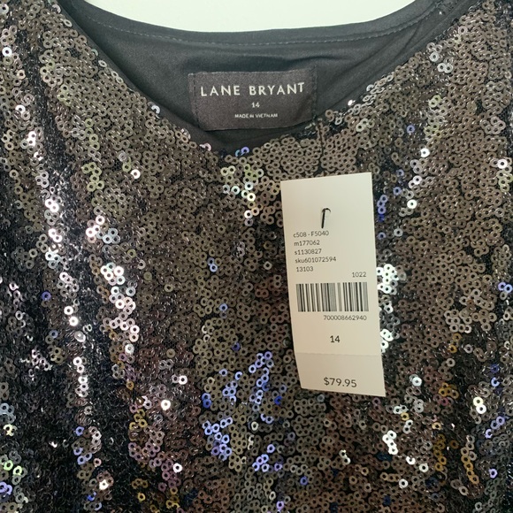 Sequin Flutter Sleeve Peplum Top - Picture 4 of 10